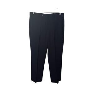 Cricketeer Pants Mens Size 34x29 Black Dress Pants Cuffed Hem Straight Leg Work